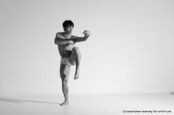 Underwear Martial art Man Asian Moving poses Average Short Black Dynamic poses Academic